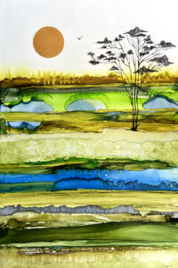 No. 1 Encre à l'alcool - Paysage